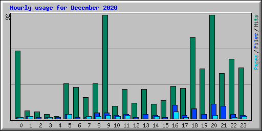 Hourly usage for December 2020